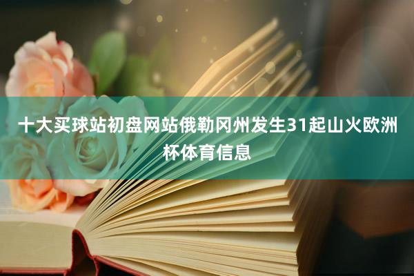 十大买球站初盘网站俄勒冈州发生31起山火欧洲杯体育信息