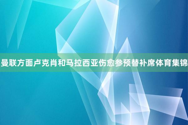 曼联方面卢克肖和马拉西亚伤愈参预替补席体育集锦