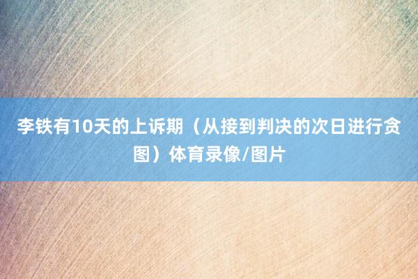 李铁有10天的上诉期（从接到判决的次日进行贪图）体育录像/图片